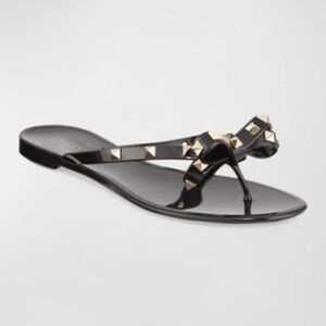 Valentino Rockstud Flat Thong Sandals